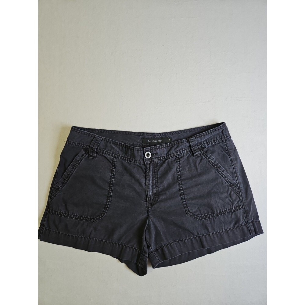 Calvin Klein Jeans Women’s Size 12 Black Shorts High Rise Chino Style Cotton